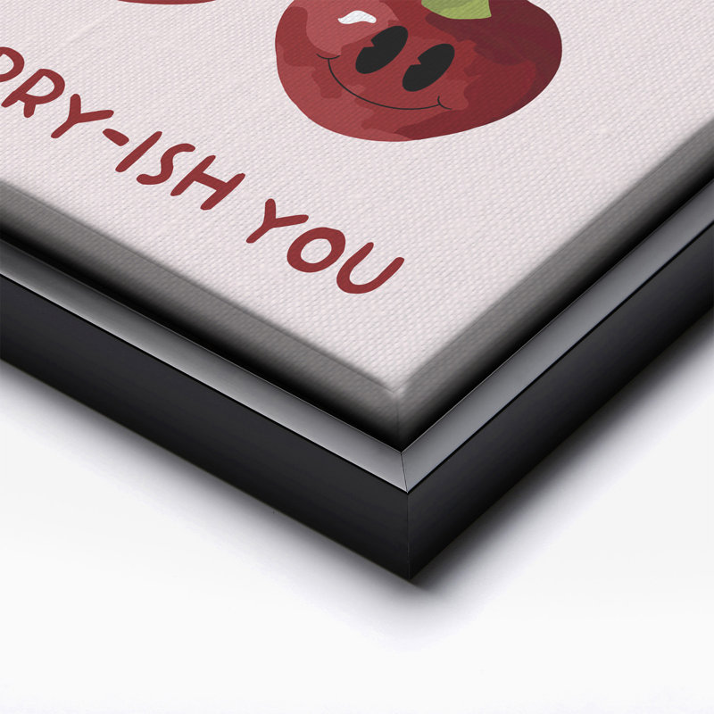 «I Cherry-ish You», Black Framed, Canvas, 12"H x 16"W