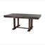 Table de salle à manger transitionnelle 5 pièces avec rallonge autoportante et 4 chaises d'appoint rembourrées brun clair rustique-991178431