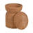 Round Rattan Lift-Top Side Table