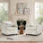 Fixed Sculptural Armchair with Weighted Base and Clean Lines-647486547