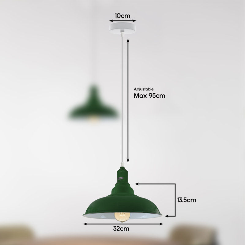 Adaria 1 - Light Dome Pendant, Green