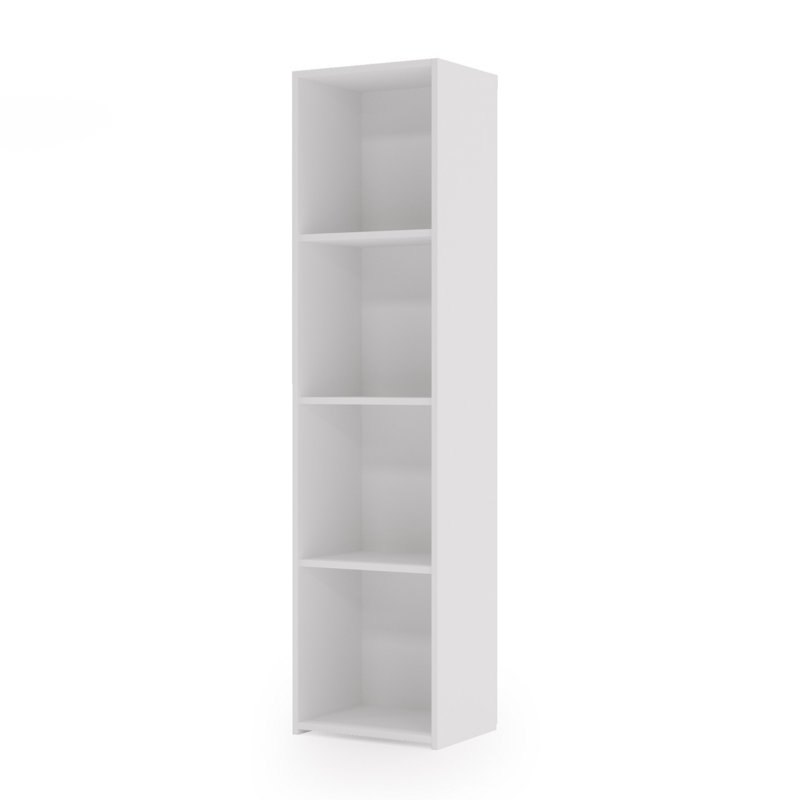 160cm H Library Bookcase, (3 Shelves) 160cm H x 40cm W x 30cm D, White