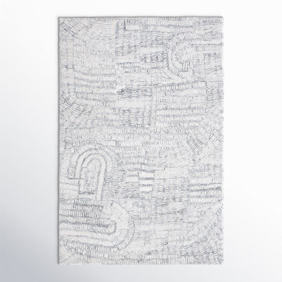 Audrina Gray Ivory Hand-Tufted Abstract Rug