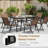 Stackable Patio Dining Chairs, Metal Textilene Modern Set For Balcony