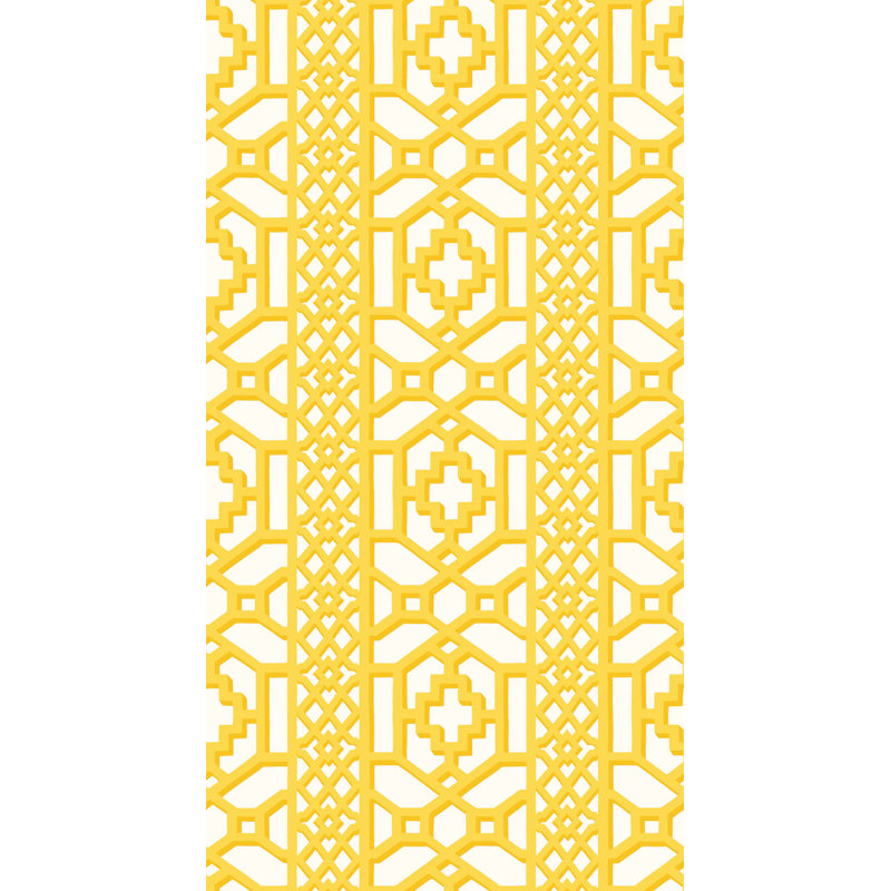 Zanzibar Trellis Wallpaper, Canary