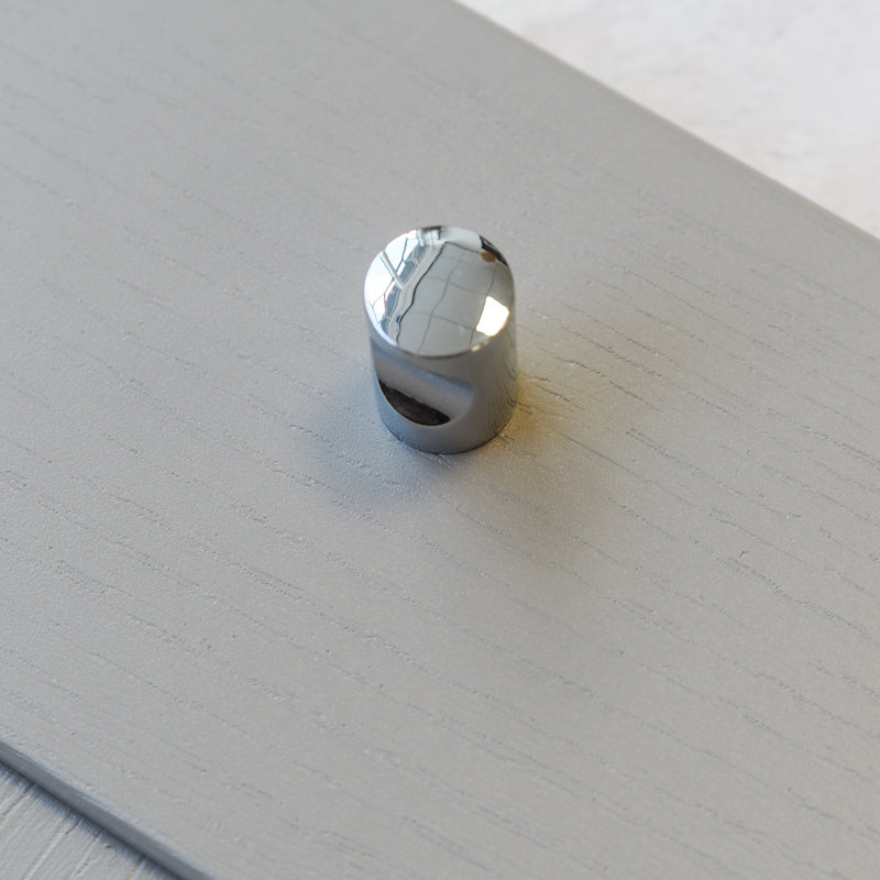 17mm Polished Chrome Cylinder Cabinet Knob