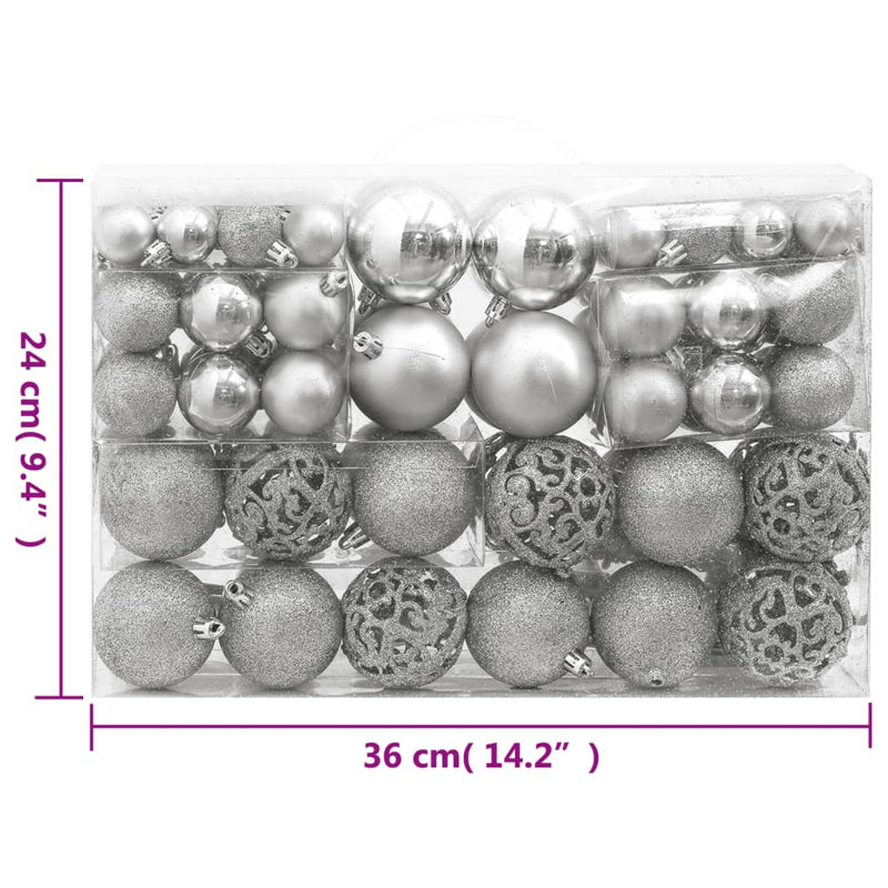 Christmas Christmas Bauble, Silver