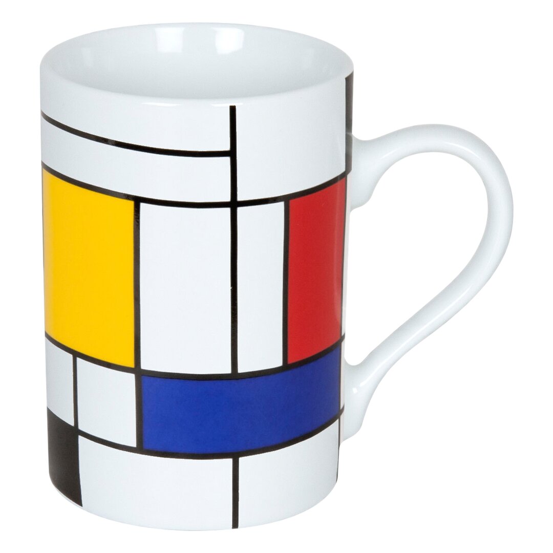 Kaffeebecher Hommage an Mondrian Fragmente