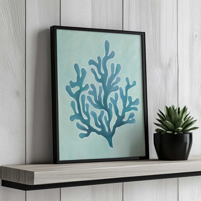 «Beachy Flora and Fauna I Teal» par Sarah Adams, reproduction d'art