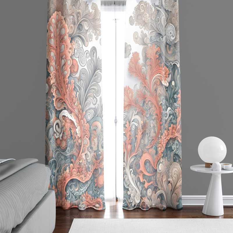 Paire de rideaux semi-transparents en polyester Chantalle, L 20 po x L 52 po