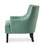 Chaise d'appoint traditionnelle avec revêtement texturé bleu sarcelle, base en bois massif avec bouton en tissu, fabrication pour la maison