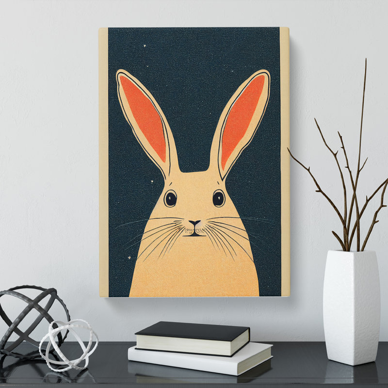 Ebbe Rabbit Illustration - Wrapped Canvas, 50cm H x 35cm W