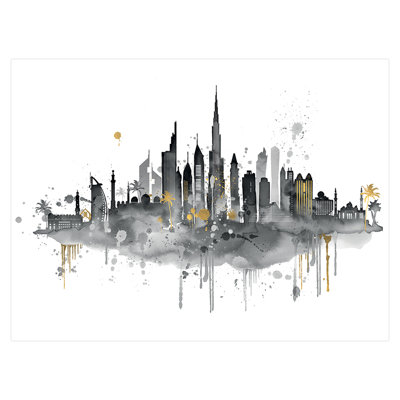 SUMMER THORNTON (DUBAI SKYLINE) 60X80 CANVAS - Wrapped Canvas Canvas