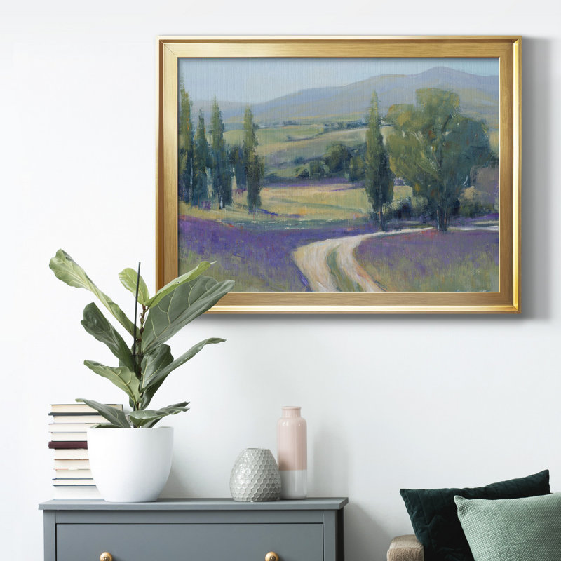 «Lavender Meadow II», reproduction encadrée de qualité supérieure - prête à être accrochée, H 30,5 po x l 42,5 po x P 1 po