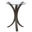 Helena Cappuccino Round Glass Top Accent Side Table