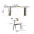 Fine Natural Marble Rectangular Dining Table Sets-122743668-105355472