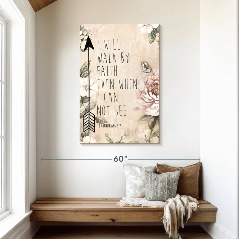 Tergel Walk By Faith Scripture, H 45 po x l 30 po