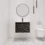 Meuble-lavabo mural simple 24 po Exmore avec 2 portes et plateau en céramique blanc Exmore