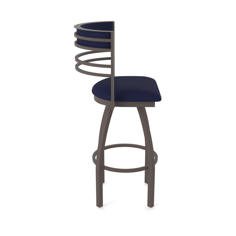 Hunter Swivel Stool, Tabouret de bar (siège d'une hauteur de 30 po), Bronze, Vinyl-Canter Twilight