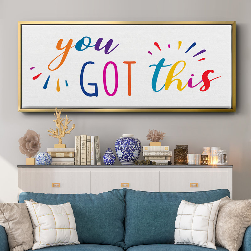 Rainbow Got This- Framed Canvas, 20" H x 50" W