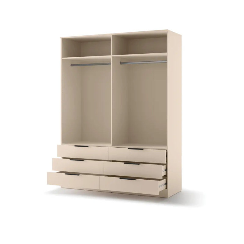 Manufactured Wood Wardrobe, Beige