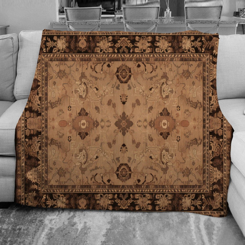 Machine Printed Throw Blanket, 51" W x 60" L
