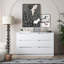 Commode 6 tiroirs pour chambre - blanc