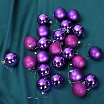 Purple Christmas Tree Balls Decor Ornament Xmas Wedding Party