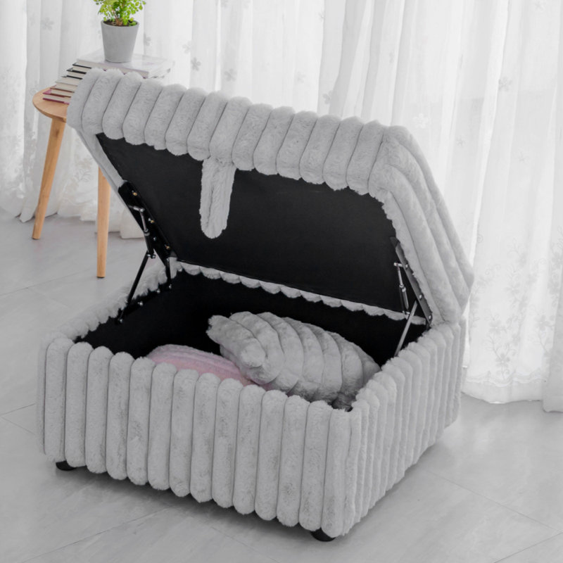 44.9"Soft  Modular Sofa Single - Very Comtable & Stylish. Matches 30.7" Ottoman With Hydraulic Lift. Ideal   & ,  Grey, Grey