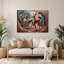 Chiens, art mural gris orchidée inca péruvienne-520976088