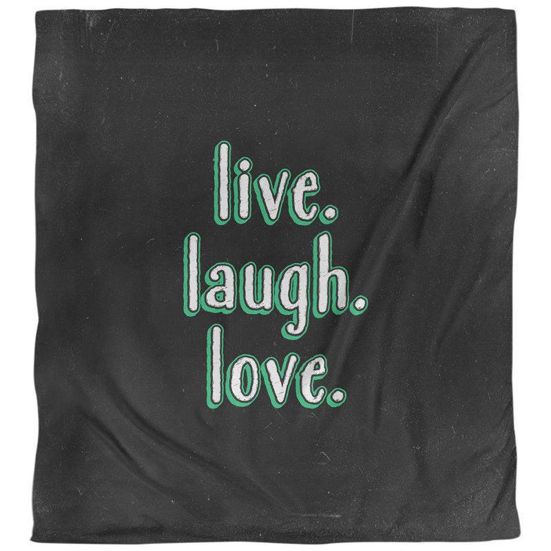 Housse de couette simple pour rire en temps réel love quot, Housse de couette pour très grand lit, Noir / Vert