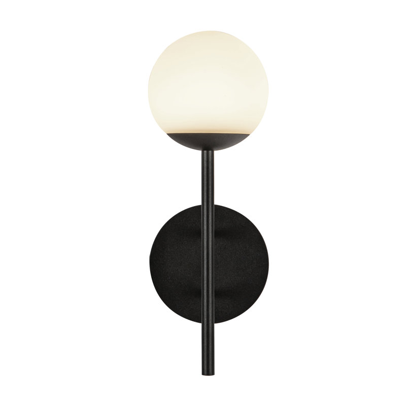 Claremont 1 - Light LED Outdoor Armed Sconce, White Ribbed