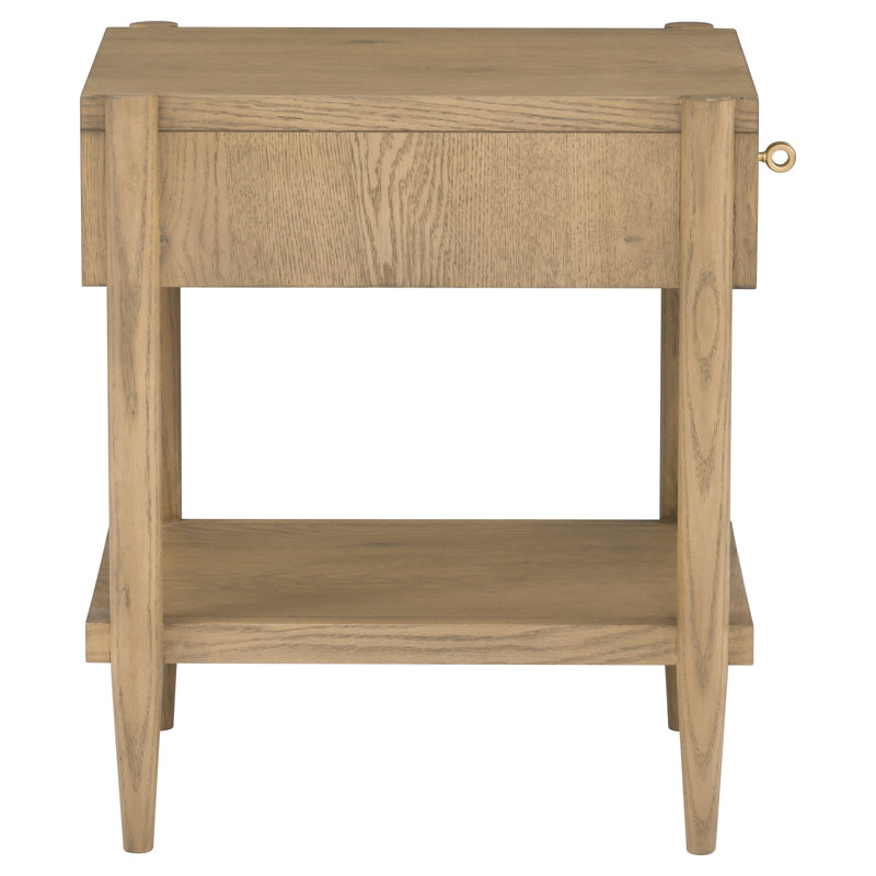 One Drawer Rectangle Drink Table, Sunlit Oak
