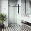 Porte de douche coulissante sans cadre avec verre transparent 3/8 po l 60-64 "x H 76" Cass-55865499