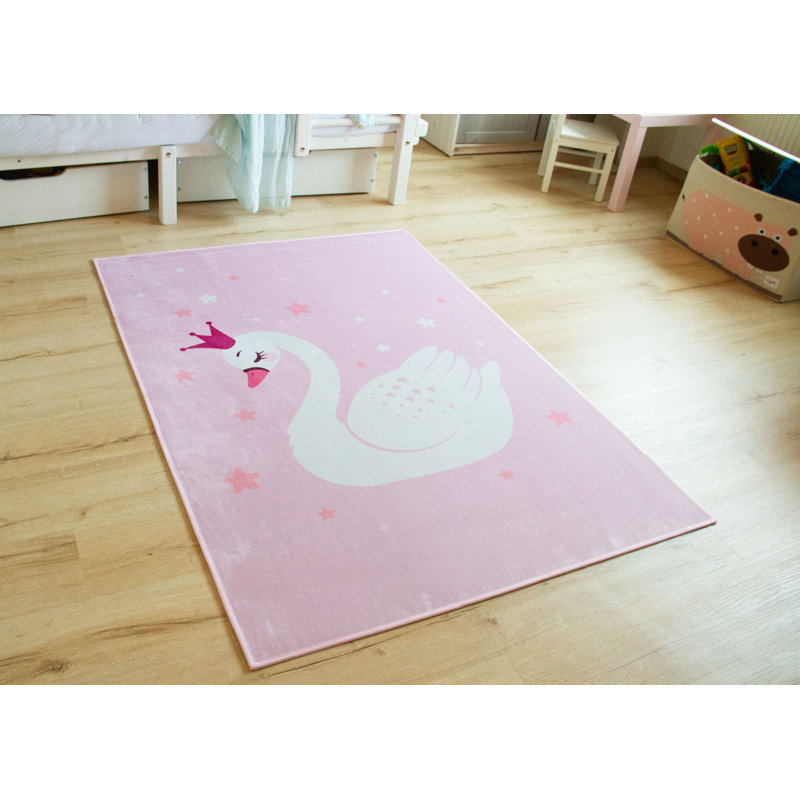 Sharlene Flatweave Pink Rug, Rectangle 140 x 200cm