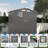 6x 3.5ft Metal Storage Shed With Peaked Roof, Clear Window, And Lockable Door, Wind - Structure, For Long Term Outdoor By Tool Watertight Ideal Garden, Backyard, Patio, Featuring Door High Strength