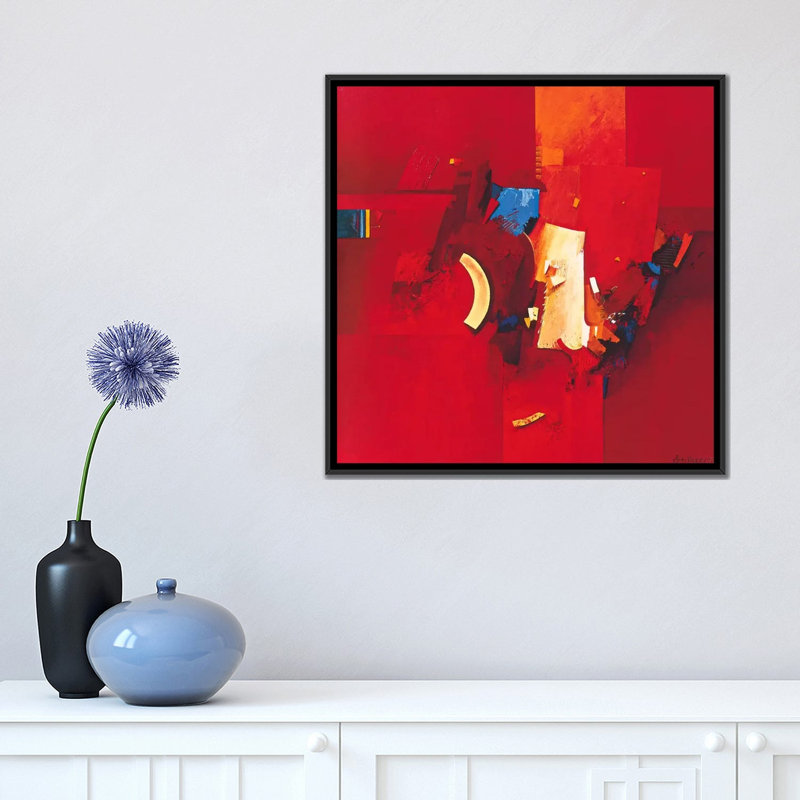«Fighting», reproduction sur toile, H 18 po x l 18 po x P 1,5 po, Toile avec cadre noir, Pas de tapis