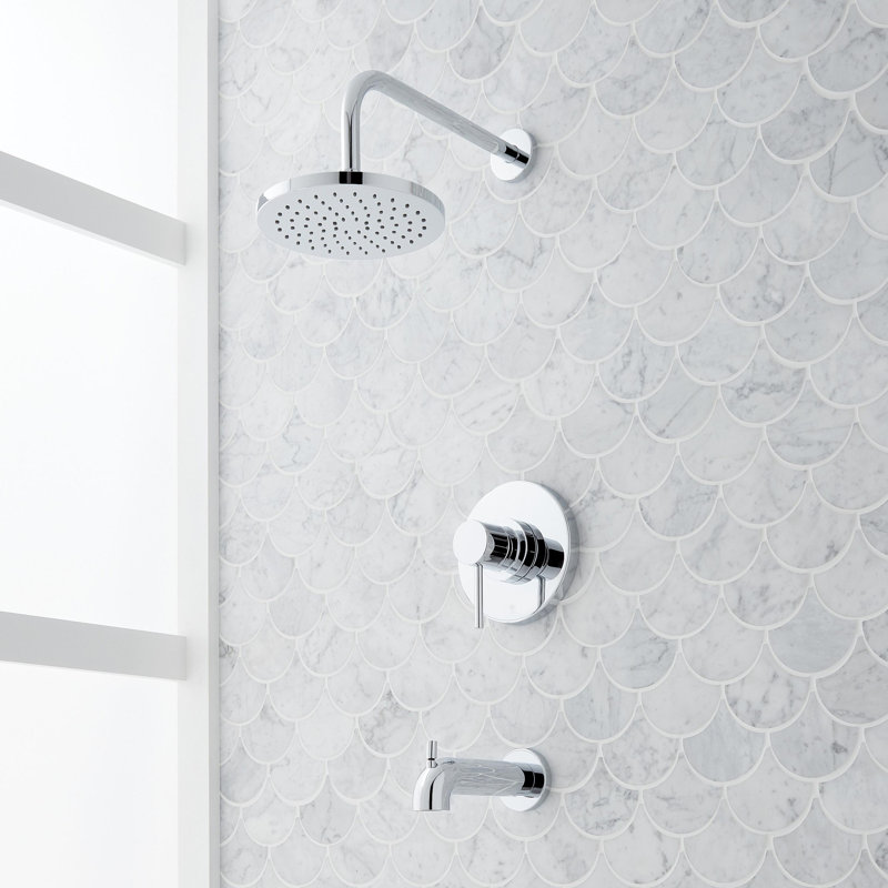 Lexia Pressure Balance Tub And Shower Set, Chrome