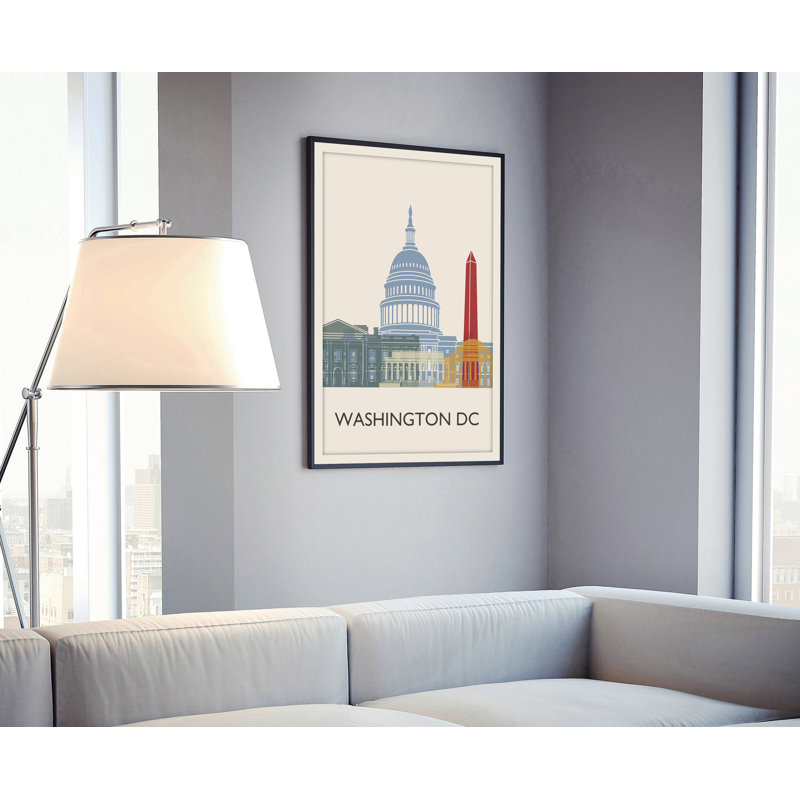 Washington DC, Illustration des villes américaines, impression sans cadre, Washington State, affiche d'art mural