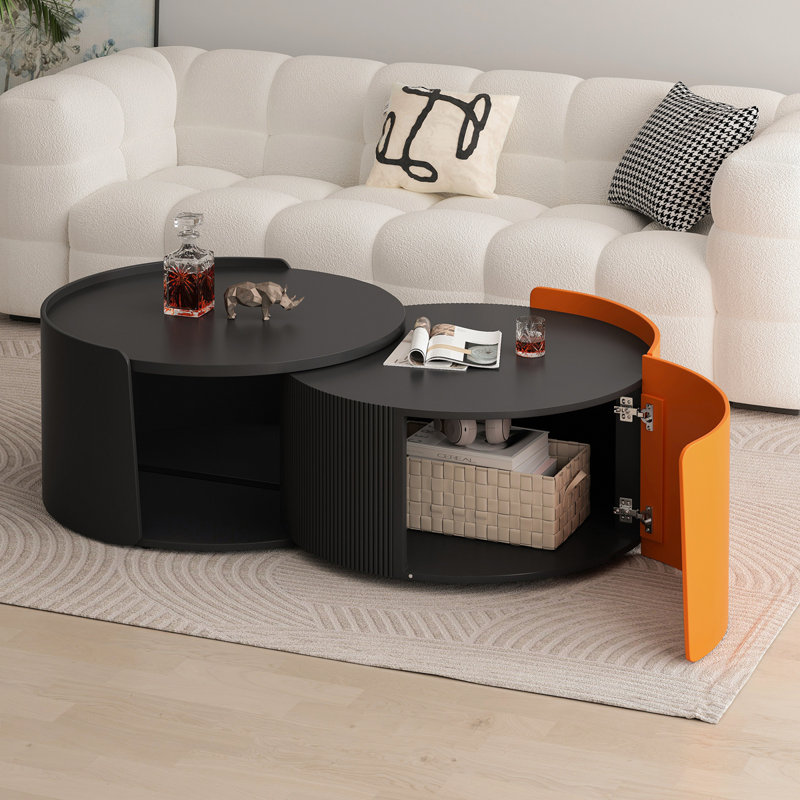 Table basse gigogne (table unique), Noir
