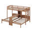 Lit superposé simple au-dessus de simple au-dessus de simple avec 2 lampes de lecture, 3 lits en 1 avec bureau et tablettes de rangement, tête de lit, pied de lit-1528214828