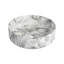 Lavabo de salle de bain rond en céramique sur fond blanc avec motifs gris (UNOR B QQ)-1744692356