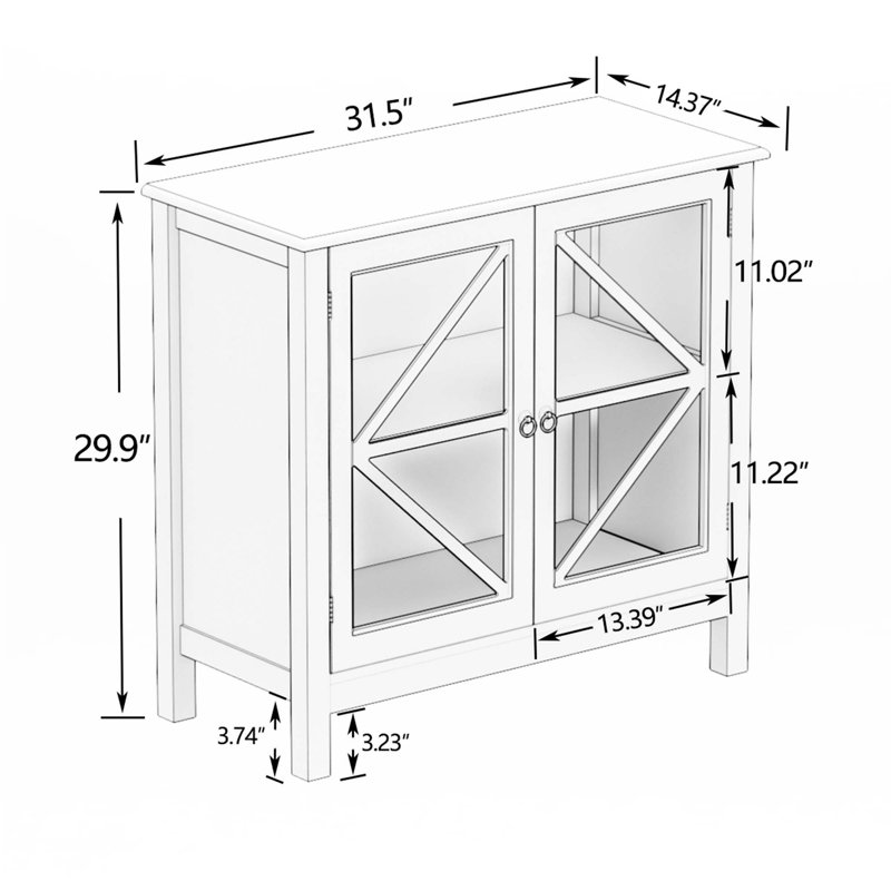 Armoire de cuisine avec portes doubles en verre