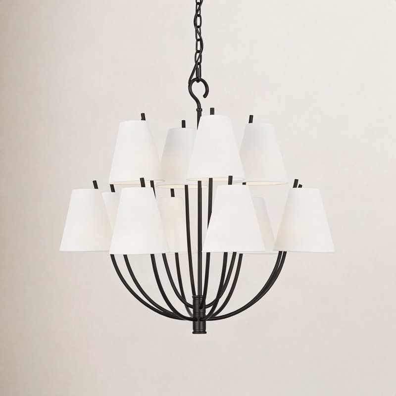 Marina Chandelier, Aged Iron, 116.63" H x 30" W  x 30" D