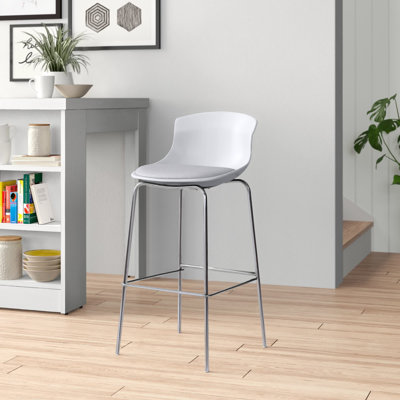 Barbee Upholstered Counter Stool with Metal Frame