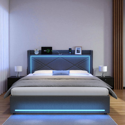 Upholstered Ottoman Storage Bed