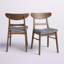 Chaises de salle à manger rembourrées de style Mid-Century moderne avec structure en bois d'hévéa et siège rembourré Cambrielle-748689078-708240489