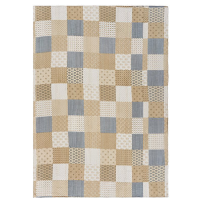 Knitted Cotton Patchwork Throw Blanket