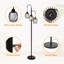 Grande lampe sur pied à intensité variable, 68,9 po, 3 ampoules à DEL Edison incluses, contrôle de luminosité continu, conception d'arbre industriel