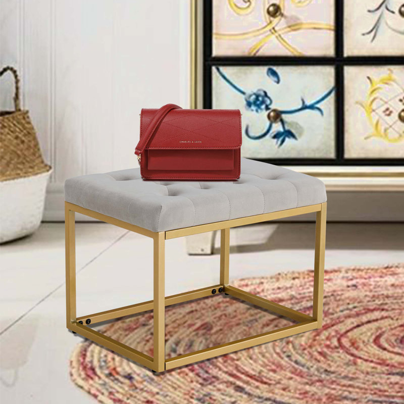 Repose-pieds Velvet, Velours gris